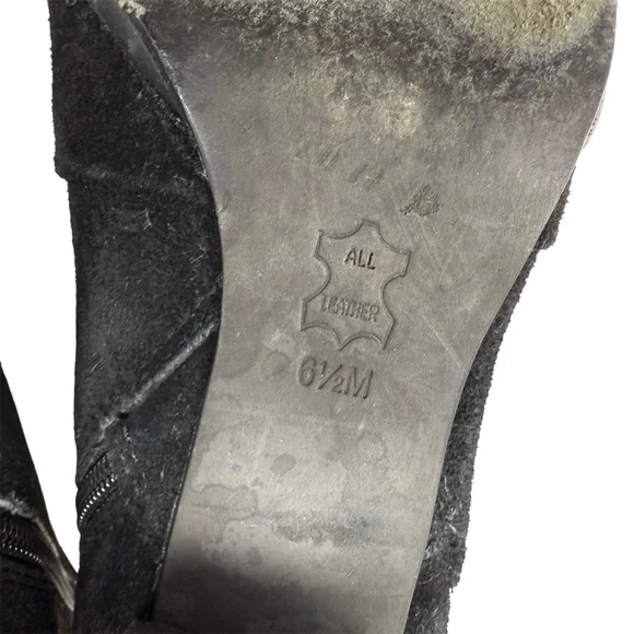 Tory Burch Sabe Suede Ankle Bootie Women’s Size 6.5 Black - Picture 9 of 10